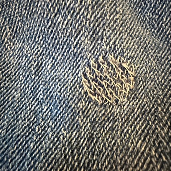 Marc by Marc Jacobs Embroidered Polka Dot Denim Paperbag Mini Skirt Size Small - Picture 4 of 9